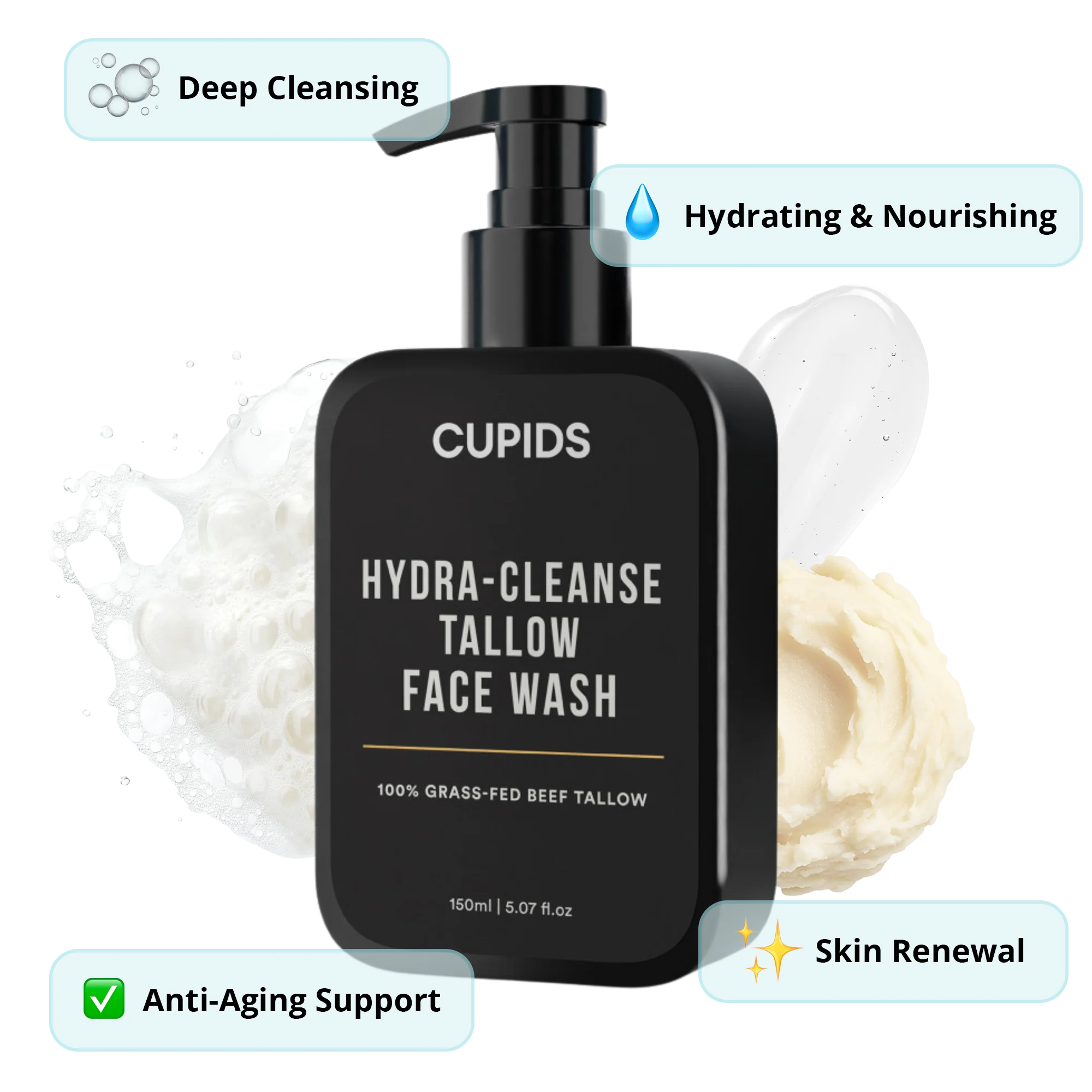 Cupids Hydra-Cleanse Tallow Face Wash - Image 2